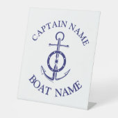 船カスタム艦長の名を海軍サー航海のラー 台座サイン (正面)