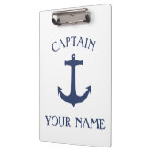 船カスタム艦長の名前ネイビーいかり クリップボード (左)