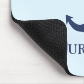 船カスタム艦長の名前ネイビーいかり マウスパッド (コーナー)