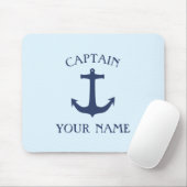 船カスタム艦長の名前ネイビーいかり マウスパッド (マウス)