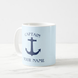 船カスタム長名海軍いかり コーヒーマグカップ