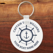船カスタム長・船名いかり キーホルダー (正面)