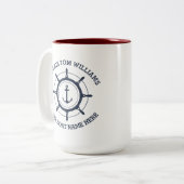 船カスタム長・船名いかり ツートーンマグカップ (正面左)