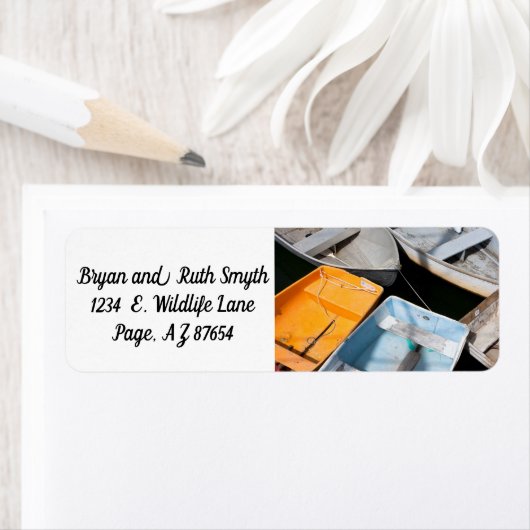 船カラフルが波止場 ラベル (インサイチュ)