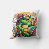 船クールリラックス中で飲み物を飲む クッション (裏面)