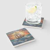 船コースター ストーンコースター (横)