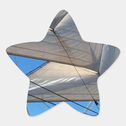 船セイルズ背景スターのステッカー 星シール (正面)