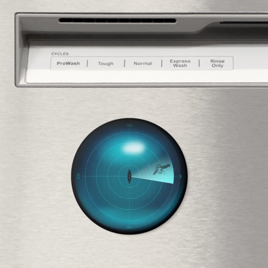 船ソナーと巨大なイカのクラーケン航海のおもしろい マグネット (インサイチュ (食洗機))