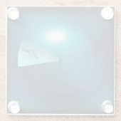 船ソナーの巨大なイカの画像ステームパンク航海の ガラスコースター (裏面)