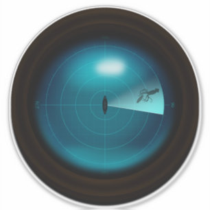 船ソナー表示スクリーンSteampunkジャイアントイカ シール