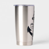 船パーソナライズされたいかり名 保温保冷タンブラー (右面)