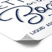 船パーソナライズされたのプリントは命が惜しい ポスター (角)