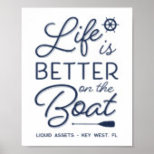 船パーソナライズされたのプリントは命が惜しい ポスター (正面)