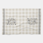 船パーソナライズされたの上では命が惜しい キッチンタオル (横)