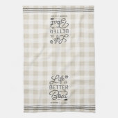 船パーソナライズされたの上では命が惜しい キッチンタオル (縦)