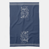 船パーソナライズされたの方が命だ キッチンタオル (縦)