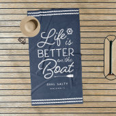 船パーソナライズされたの方が命だ ビーチタオル