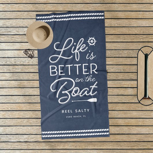 船パーソナライズされたの方が命だ ビーチタオル