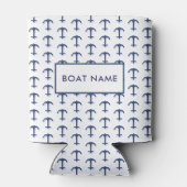 船パーソナライズされた名の航海のいかり 缶クーラー (裏面)