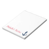 船パーソナライズされた航海のいかり書のノート ノートパッド (回転)