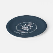 船パーソナライズされた航海の名 ペーパープレート (アングル)