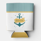 船パーソナライズされた航海の名 缶クーラー (正面)