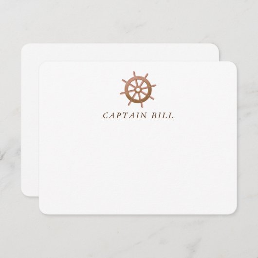 船パーソナライズされた航海の輪ヘルムノートカード ノートカード (正面/裏面)