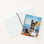 船フランスのの上のブルドッグ ノートブック (内部)