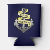 船ボートキャプテンいかり航海のシー名前をカスタムする 缶クーラー (正面)