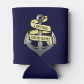 船ボートキャプテンいかり航海のシー名前をカスタムする 缶クーラー (裏面)