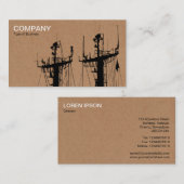 船マスト – 段ボール箱イメージテクスチャ 名刺 (正面/裏面)