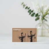 船マスト – 段ボール箱イメージテクスチャ 名刺 (スタンド正面)