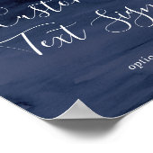 船モダン舵カードとギフトカスタム文字標識 ポスター (角)