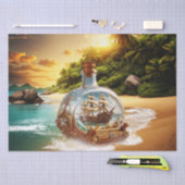 船ユニークとの驚くべきボトル 薄葉紙 (クラフト)