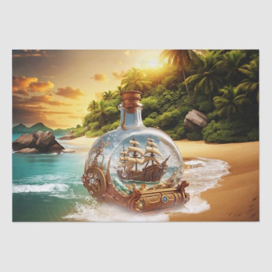 船ユニークとの驚くべきボトル 薄葉紙 (正面)