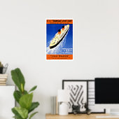 船ヴィルダルガーヴィンテージトラベル ポスター (ホームオフィス)