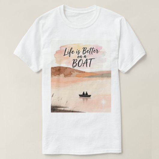船上での暮らしは最高 Tシャツ (デザイン正面)