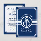 船上での結婚式 - 出航せよ 出欠カード (正面/裏面)