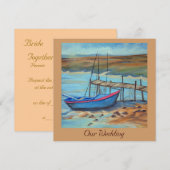 船上での結婚式 招待状 (正面/裏面)