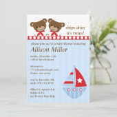 船上でTWINのベビーシャワー 招待状 (スタンド正面)