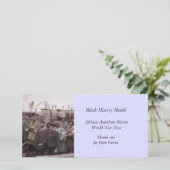 船上のアフリカ系アメリカ人ナース サンキューカード (スタンド正面)