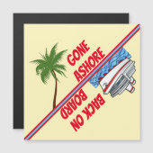 船上のステートルームのドアマーカーに上陸 (正面/裏面)