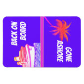 船上のステートルームのドアマーカーに上陸 マグネット (横)