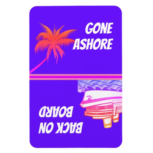 船上のステートルームのドアマーカーに上陸 マグネット (縦)