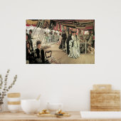 船上のボール、ジェームス・ティスソ ポスター (キッチン)