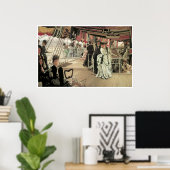 船上のボール、ジェームス・ティスソ ポスター (ホームオフィス)