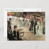 『船上のボール』（James Tissot作、ビクトリア朝の芸術） ポストカード (正面/裏面)