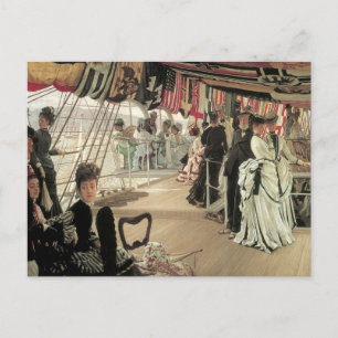 『船上のボール』（James Tissot作、ビクトリア朝の芸術） ポストカード
