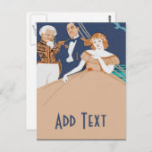 船上の女性 ポストカード (正面/裏面)