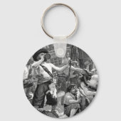 船上の海賊の喧嘩と飲み会 キーホルダー (正面)